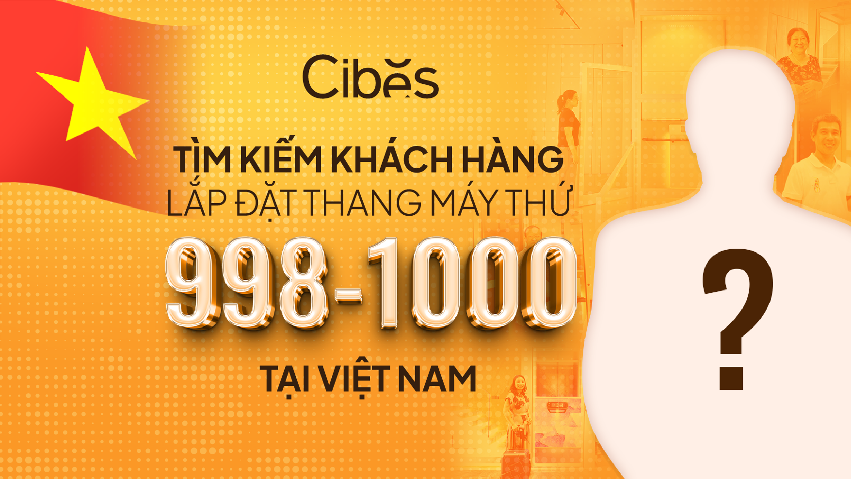 Lắp đặt chiếc thang máy thứ 998 - 1000 